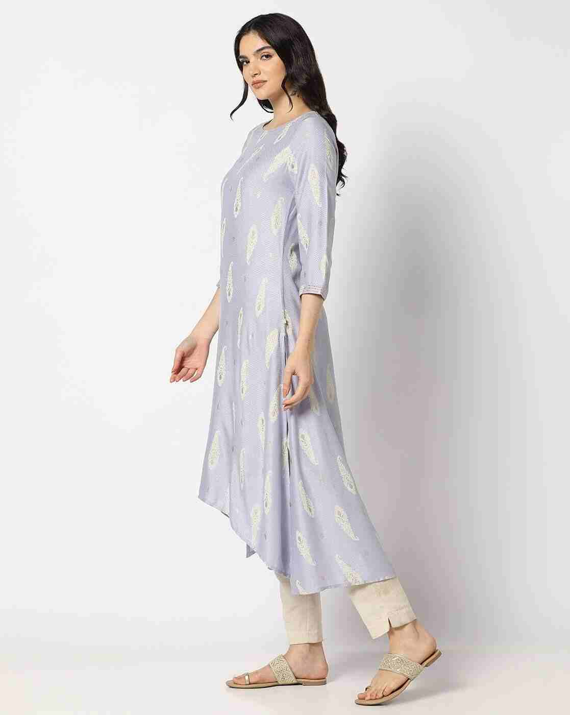 AVAASA MIX N' MATCH | Women Printed A-Line Kurta|1
