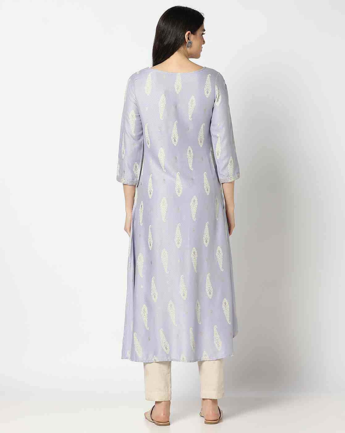 AVAASA MIX N' MATCH | Women Printed A-Line Kurta|2
