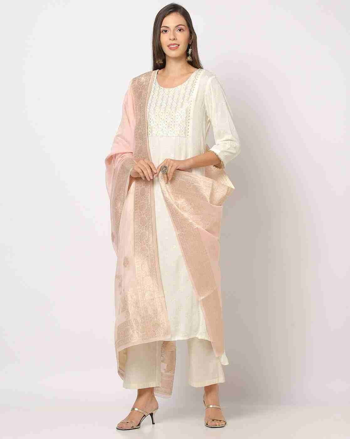 AVAASA MIX N' MATCH | Women Floral Woven Dupatta|0