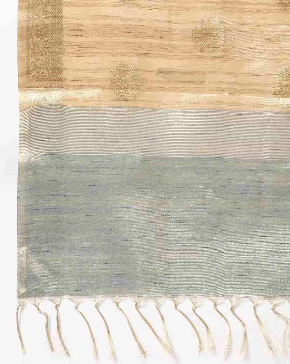 AVAASA MIX N' MATCH | Women Floral Woven Dupatta with Tassels|1