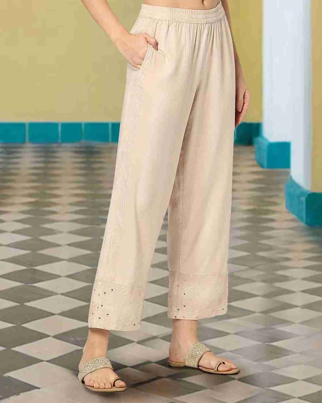 AVAASA MIX N' MATCH | Women Palazzos with Insert Pockets|0