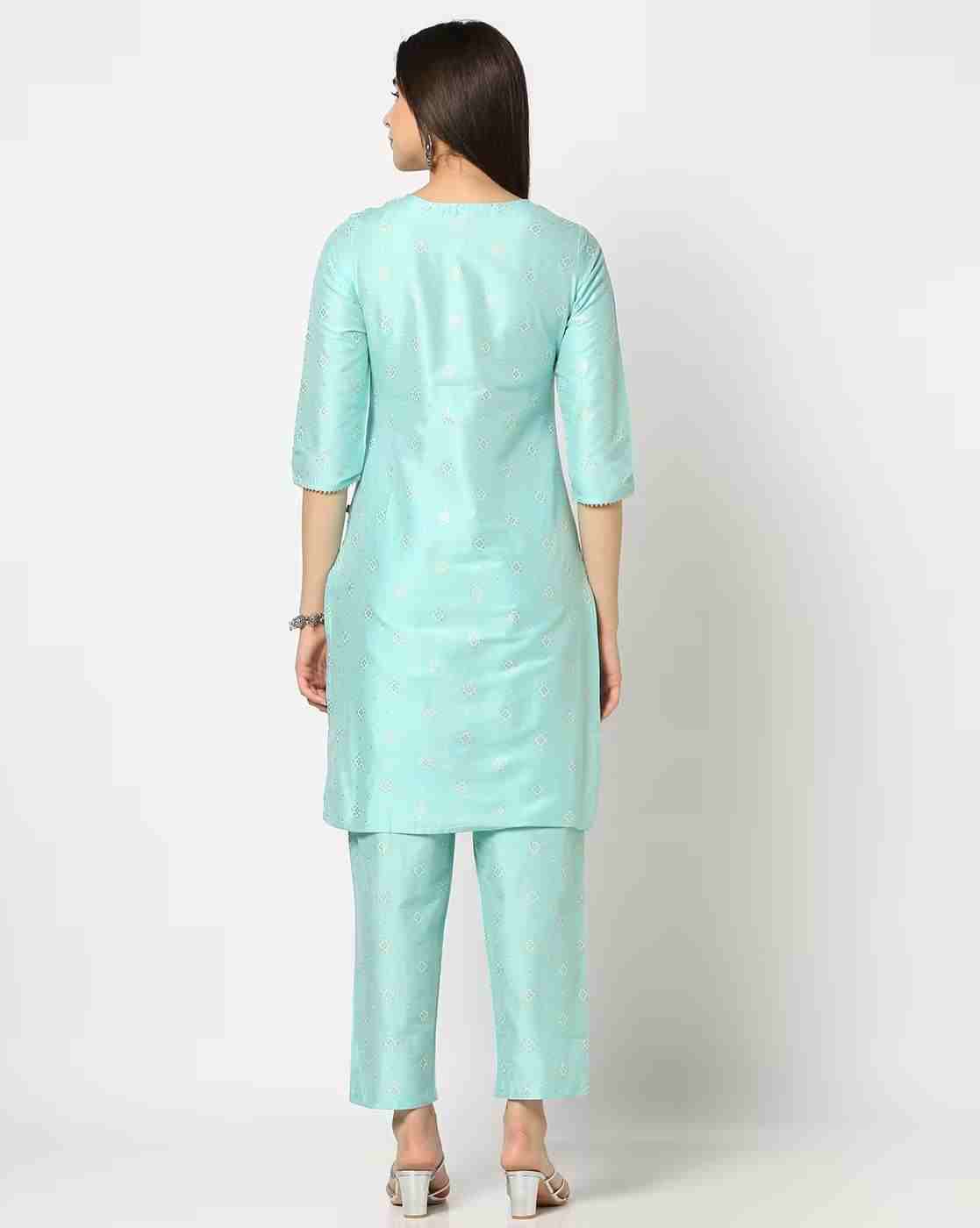 AVAASA MIX N' MATCH | Women Floral Print Straight Kurta with Pants|2