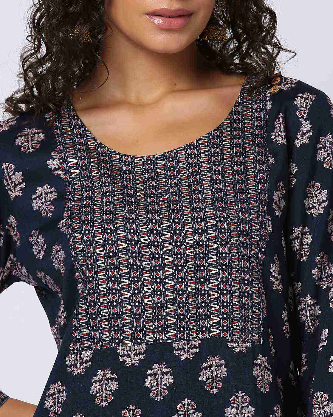 AVAASA MIX N' MATCH | Women Printed Straight Kurta & Salwar Set|3