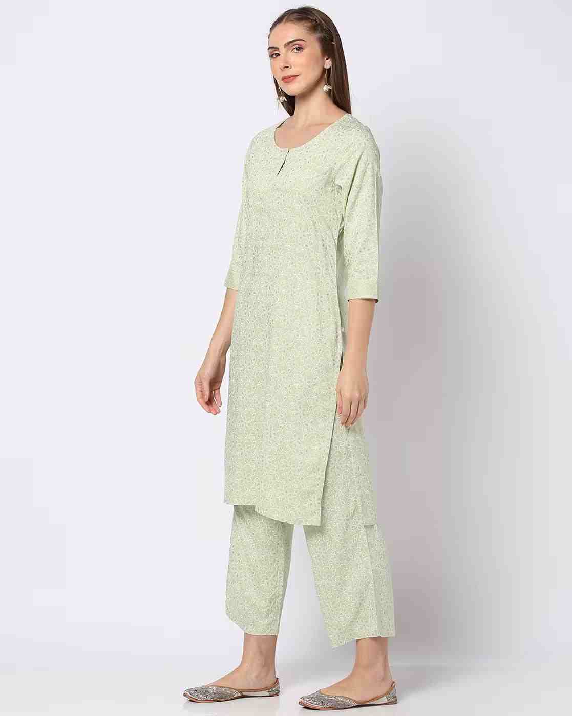 AVAASA MIX N' MATCH | Women Floral Print Straight Kurta & Pants Set|1