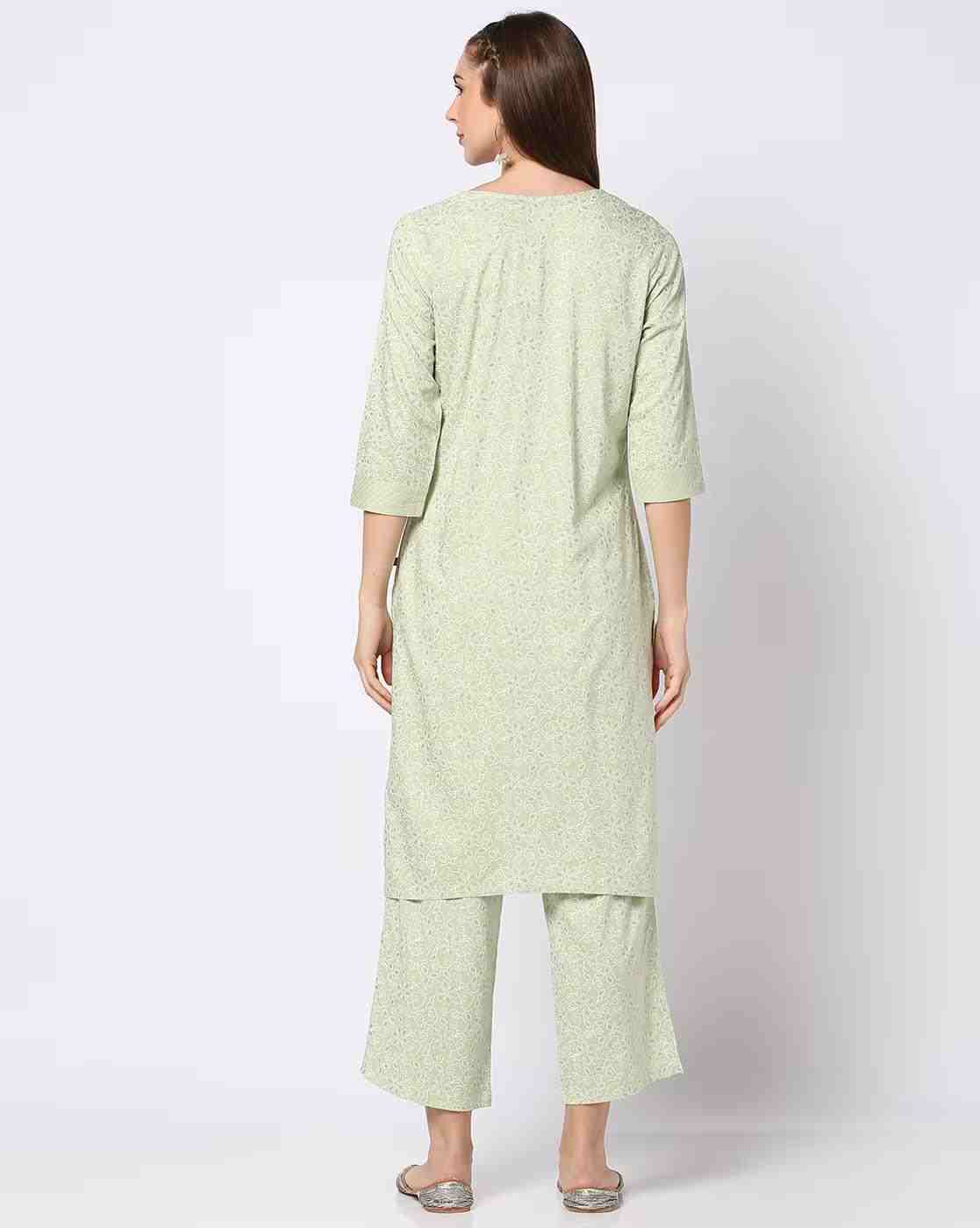 AVAASA MIX N' MATCH | Women Floral Print Straight Kurta & Pants Set|2
