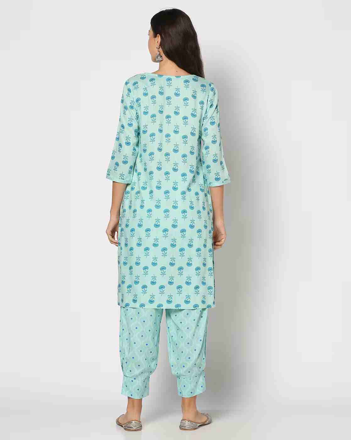 AVAASA MIX N' MATCH | Women Floral Print Straight Kurta & Pants Set|2