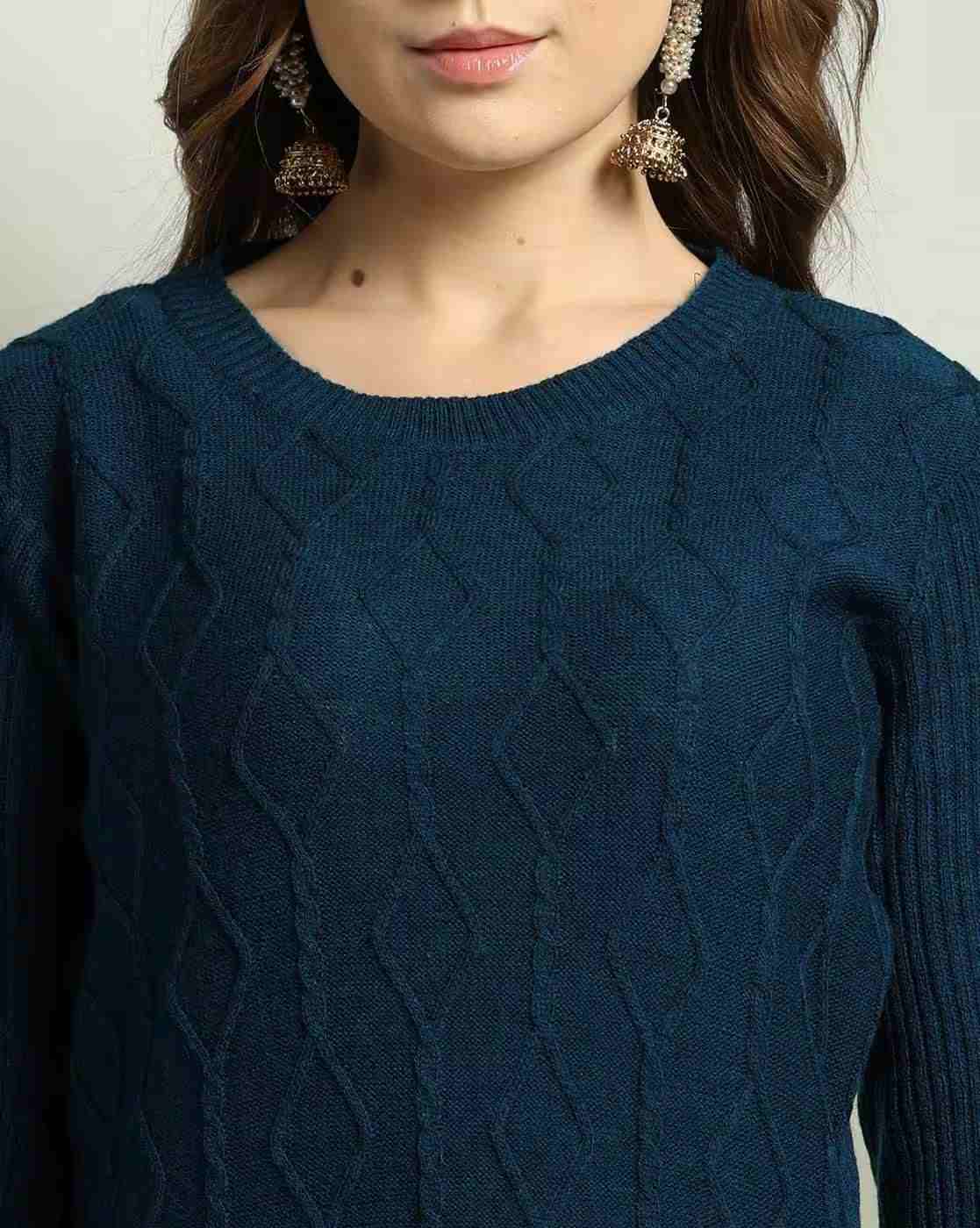 AVAASA MIX N' MATCH | Women Geometric-Knit Straight Kurta|3