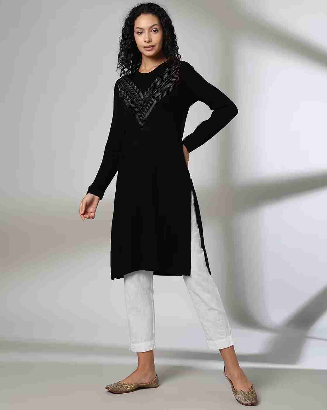 Women Lace Straight Kurta