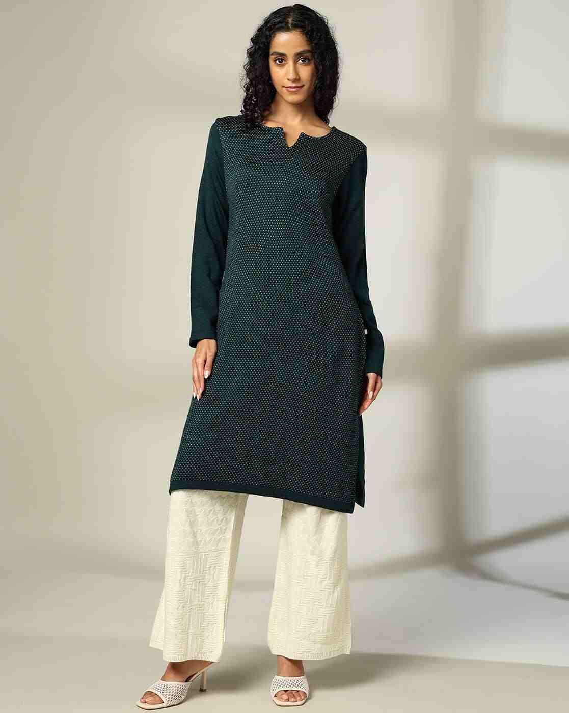 AVAASA MIX N' MATCH | Women Micro Print Straight Kurta|0