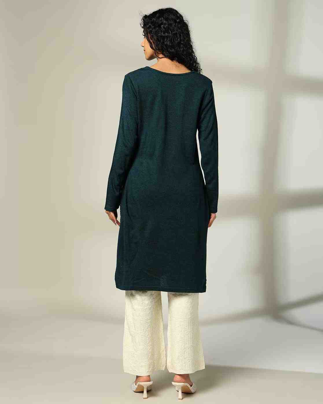 AVAASA MIX N' MATCH | Women Micro Print Straight Kurta|2