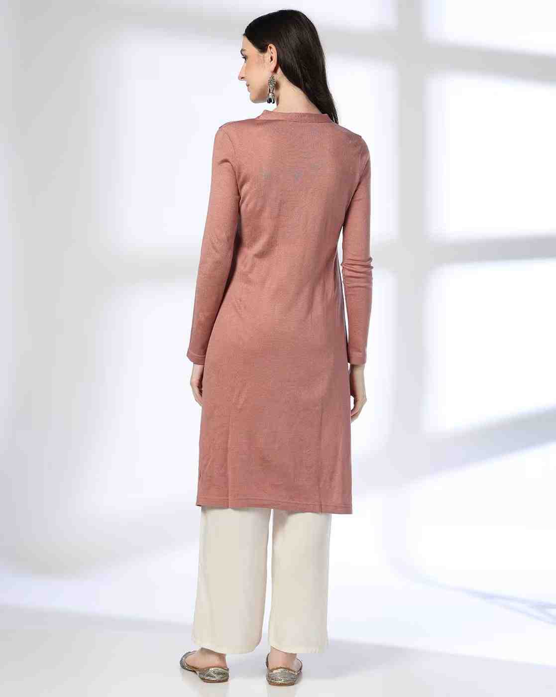 AVAASA MIX N' MATCH | Women Embroidered Straight Kurta|2