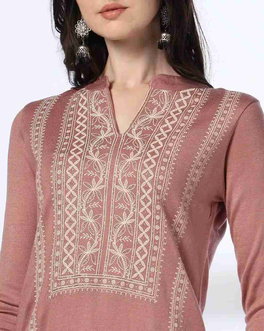 AVAASA MIX N' MATCH | Women Embroidered Straight Kurta|3
