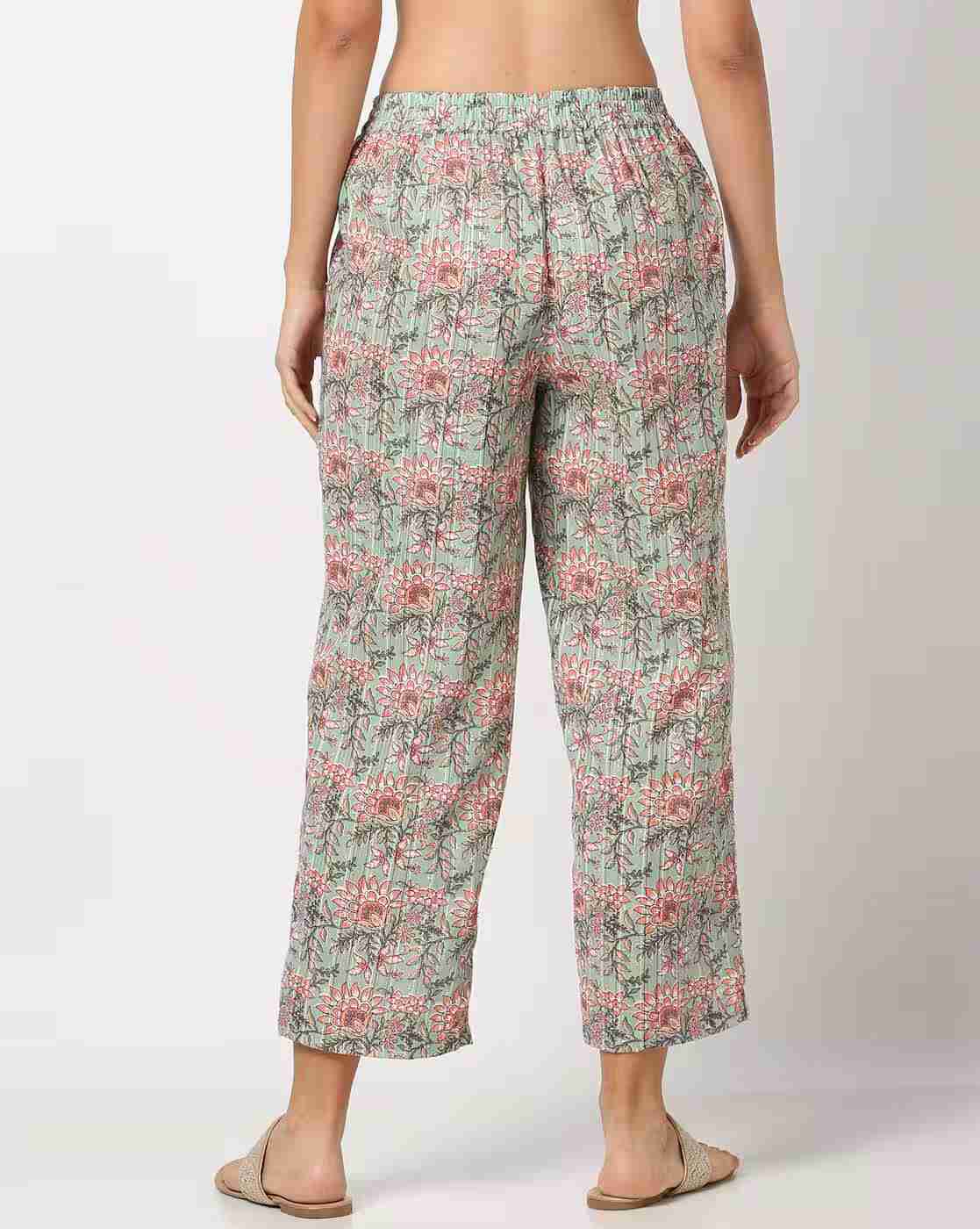 AVAASA MIX N' MATCH | Women Floral Print Regular Fit Pants|2