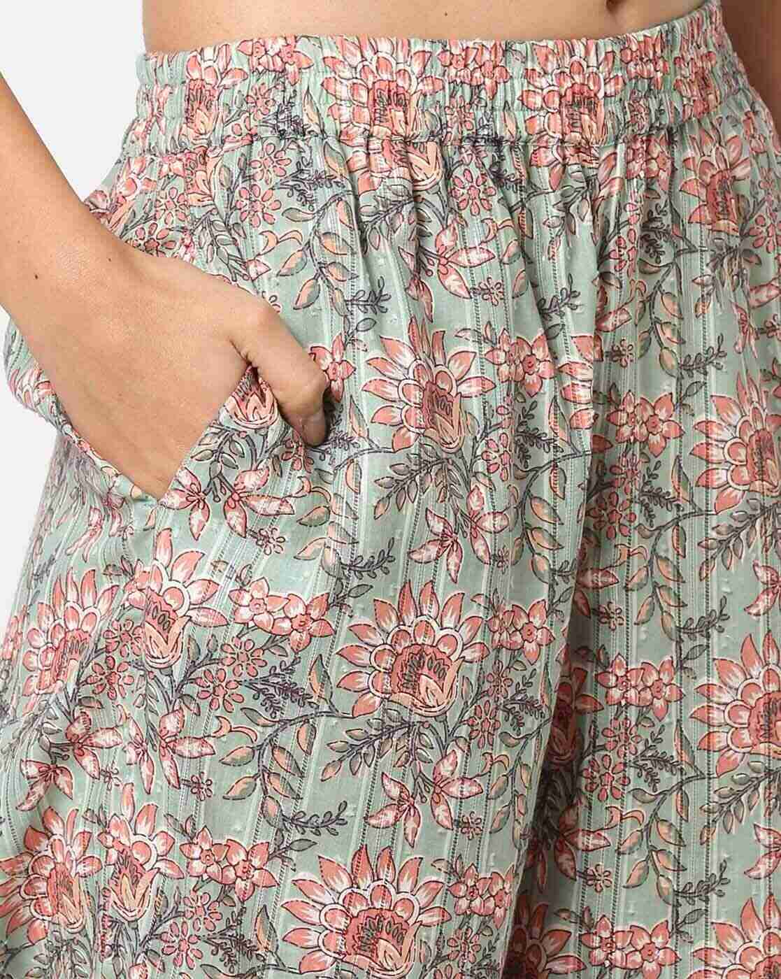 AVAASA MIX N' MATCH | Women Floral Print Regular Fit Pants|3