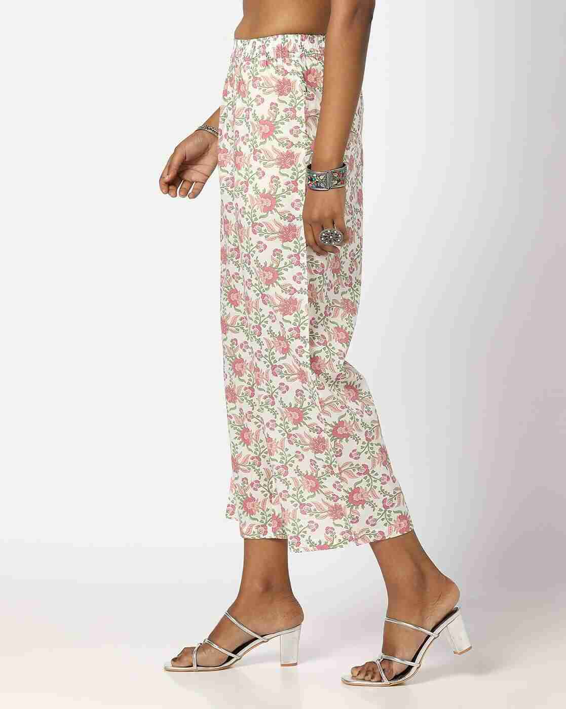 AVAASA MIX N' MATCH | Women Floral Print Regular Fit Pants|1