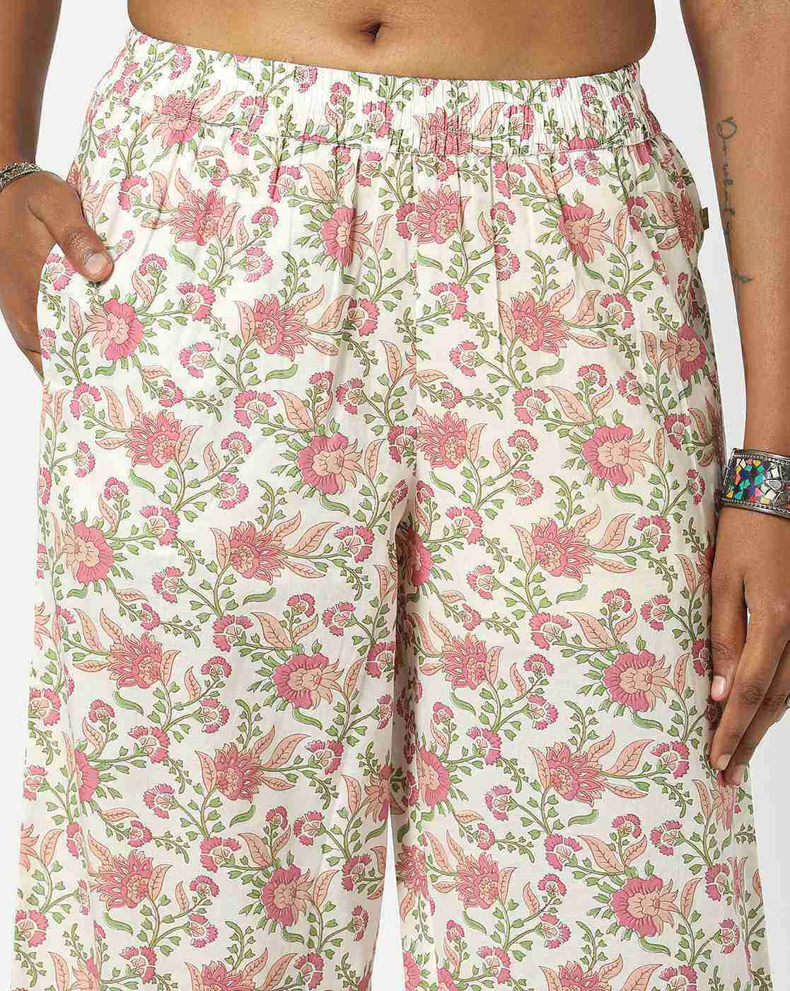 AVAASA MIX N' MATCH | Women Floral Print Regular Fit Pants|3