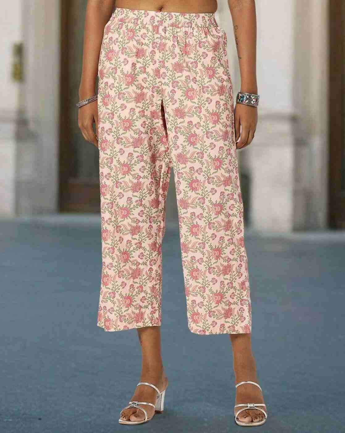Women Floral Print Regular Fit Pants