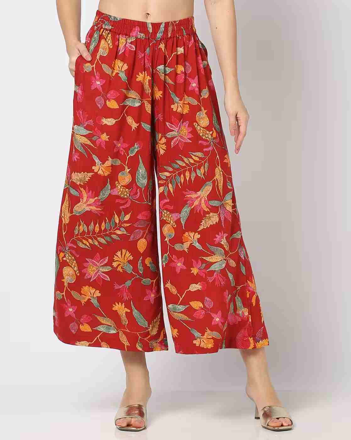 AVAASA MIX N' MATCH | Women Floral Print Regular Fit Pants|0