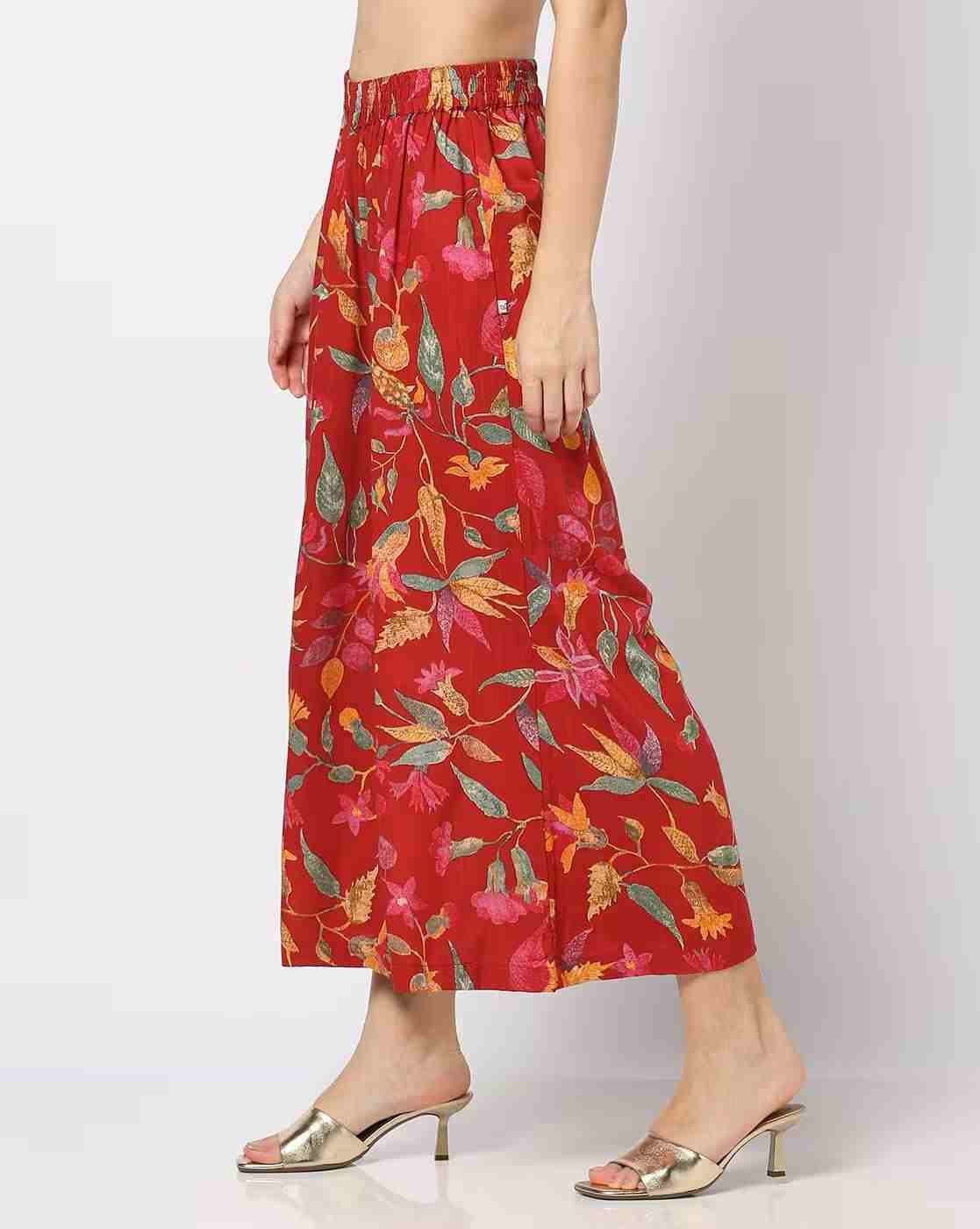 AVAASA MIX N' MATCH | Women Floral Print Regular Fit Pants|1
