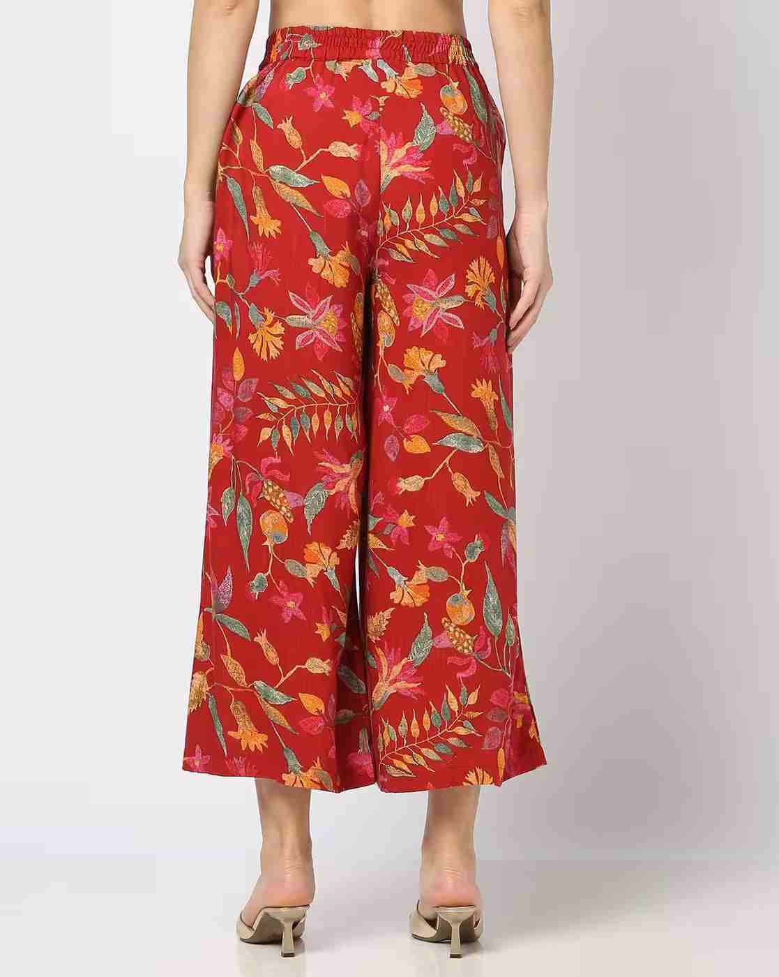 AVAASA MIX N' MATCH | Women Floral Print Regular Fit Pants|2