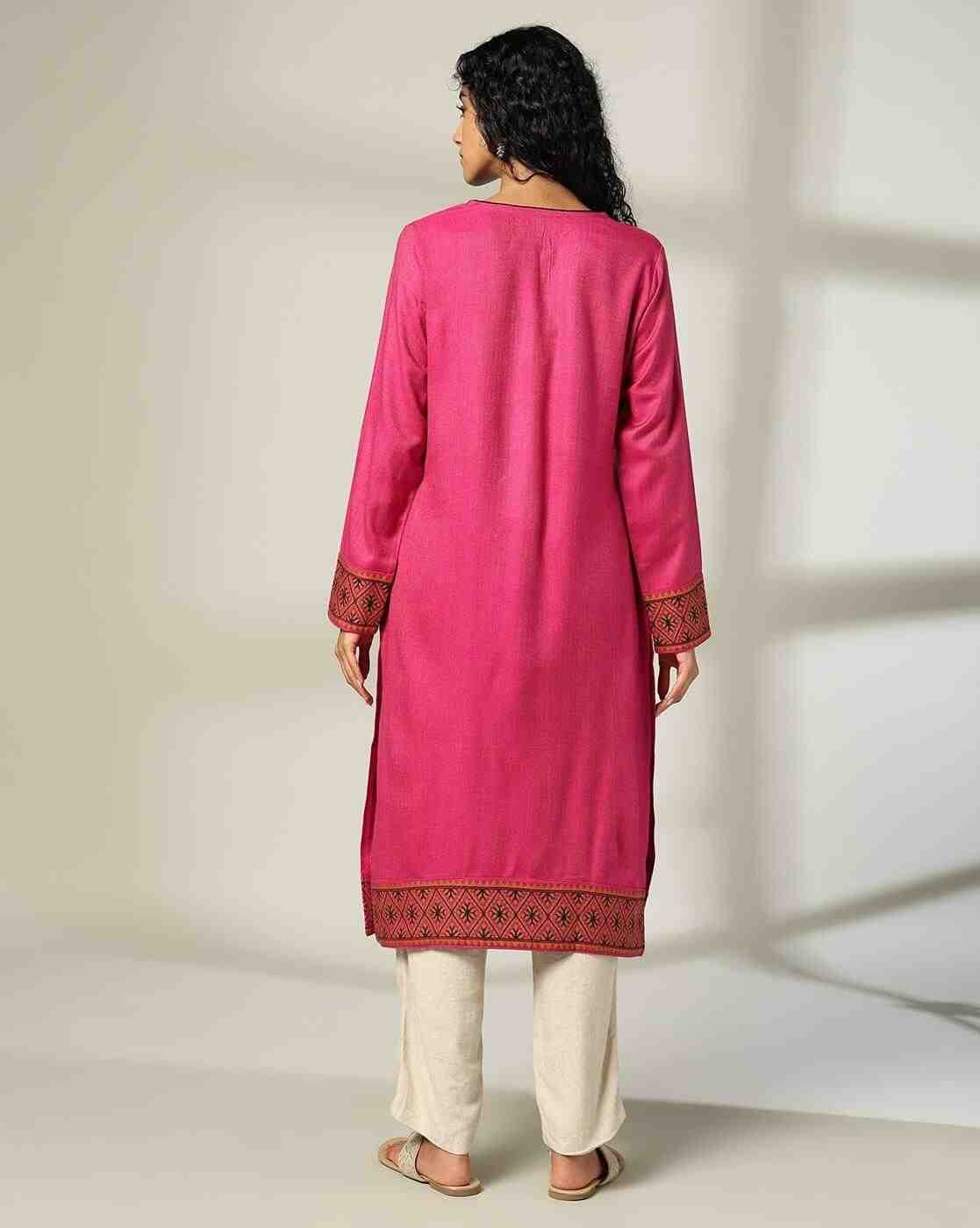 AVAASA MIX N' MATCH | Women Jacquard Woven Straight Kurta|2