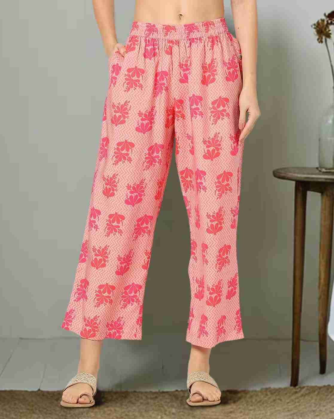 AVAASA MIX N' MATCH | Women Floral Print Regular Fit Pants|0