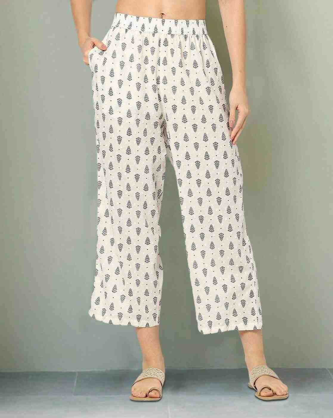 AVAASA MIX N' MATCH | Women Leaf Print Regular Fit Pants|0