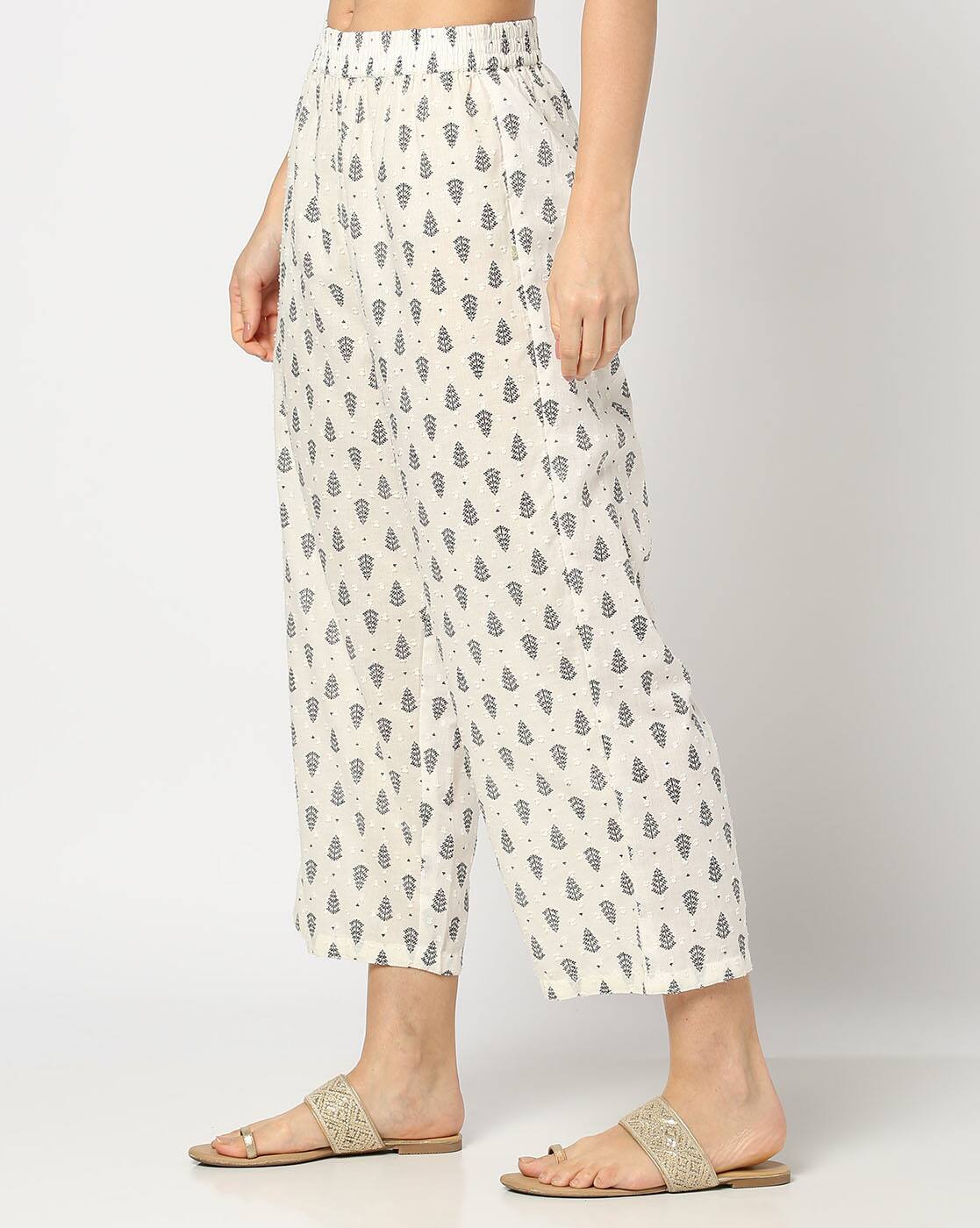 AVAASA MIX N' MATCH | Women Leaf Print Regular Fit Pants|1