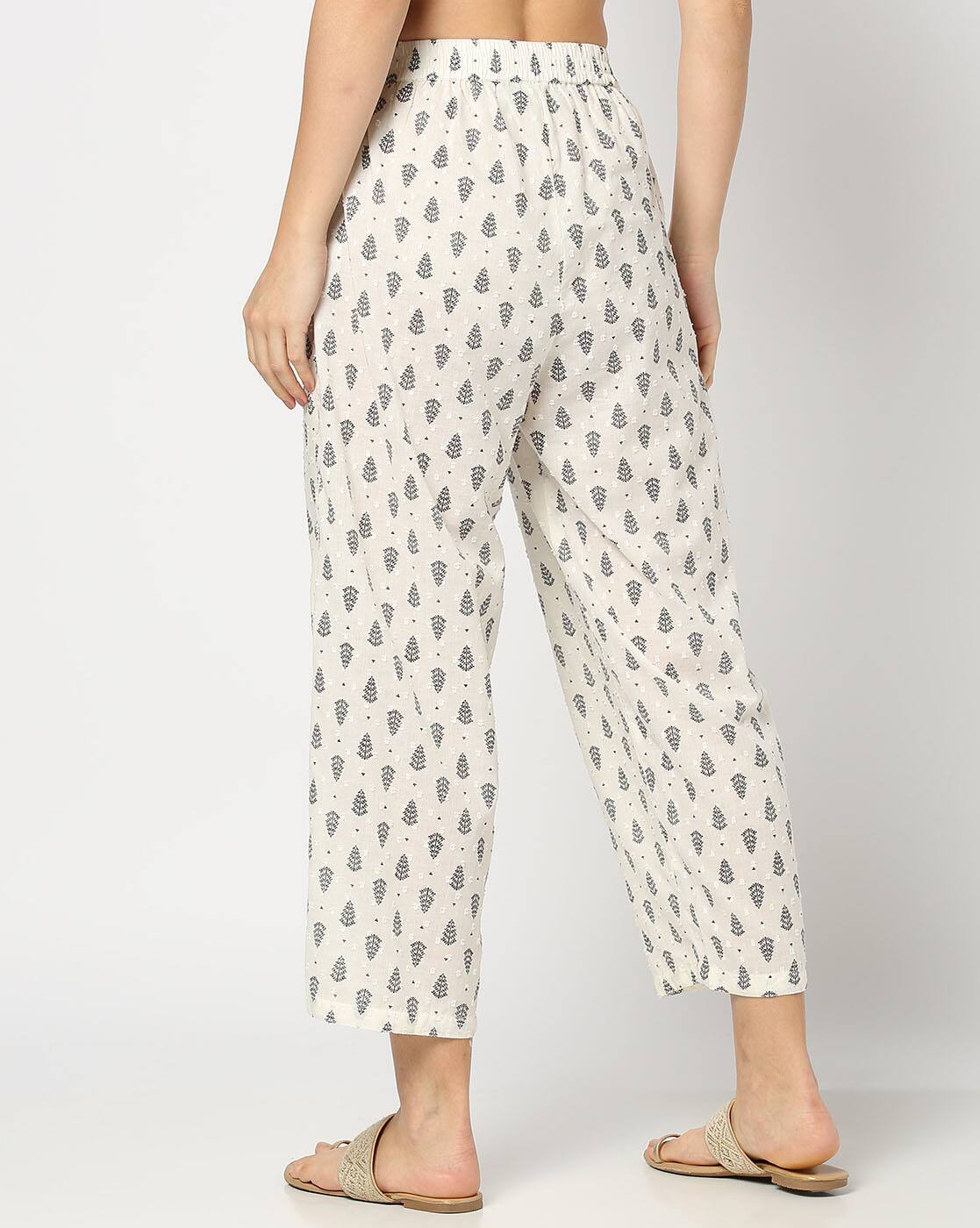 AVAASA MIX N' MATCH | Women Leaf Print Regular Fit Pants|2