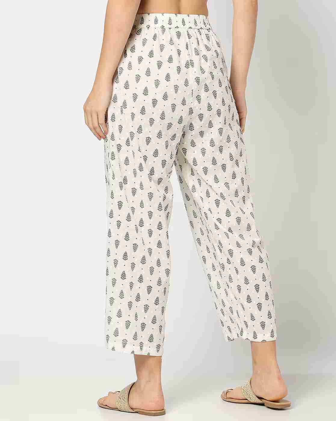 AVAASA MIX N' MATCH | Women Leaf Print Regular Fit Pants|2
