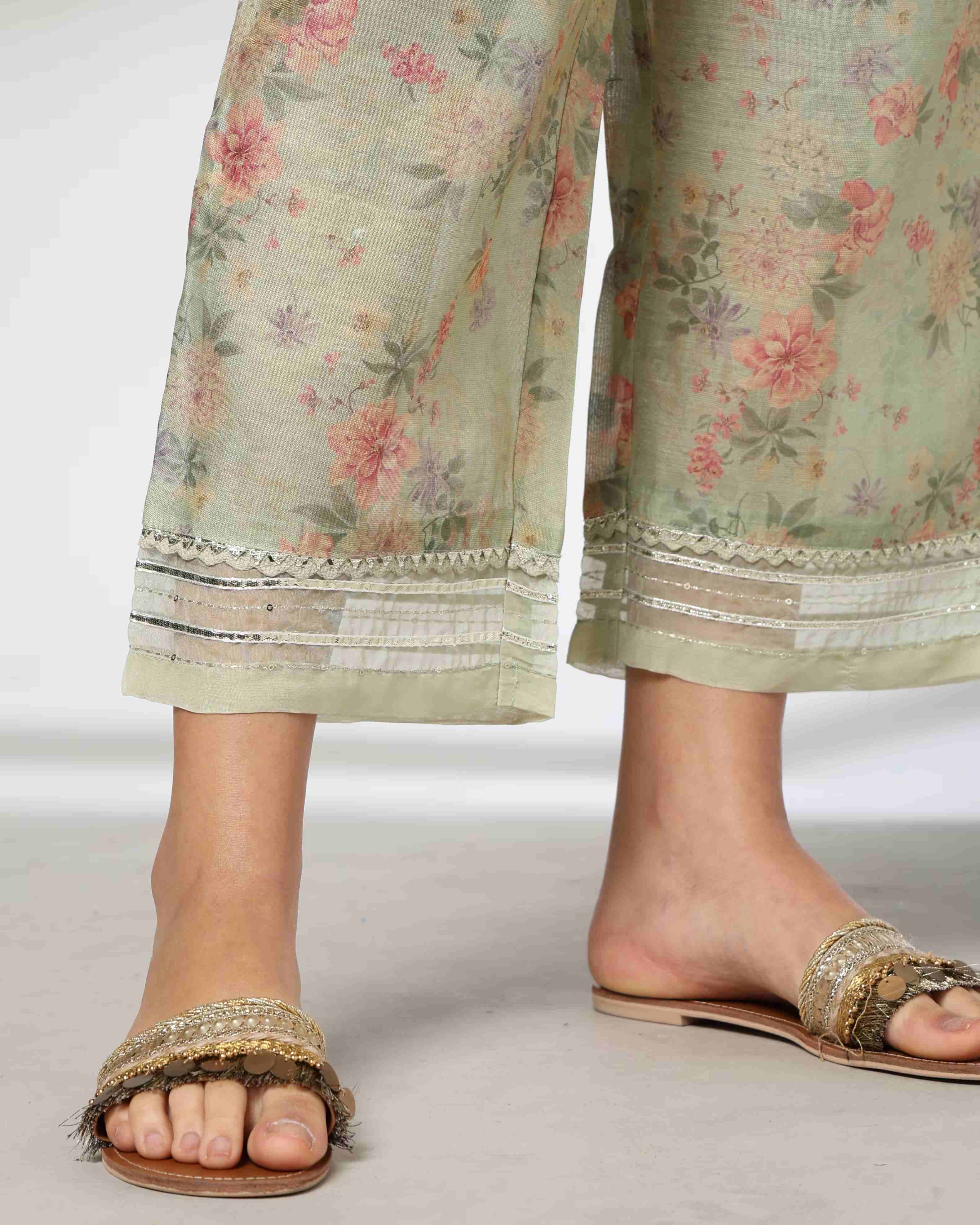 AVAASA MIX N' MATCH | Women Floral Print Palazzos with Insert Pockets|4