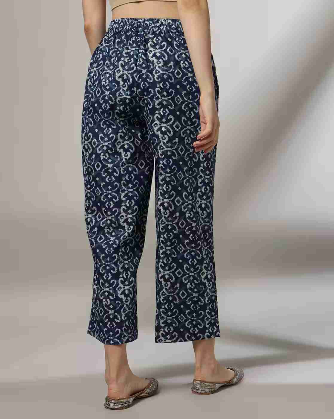 AVAASA MIX N' MATCH | Women Block Print Regular Fit Pants|2