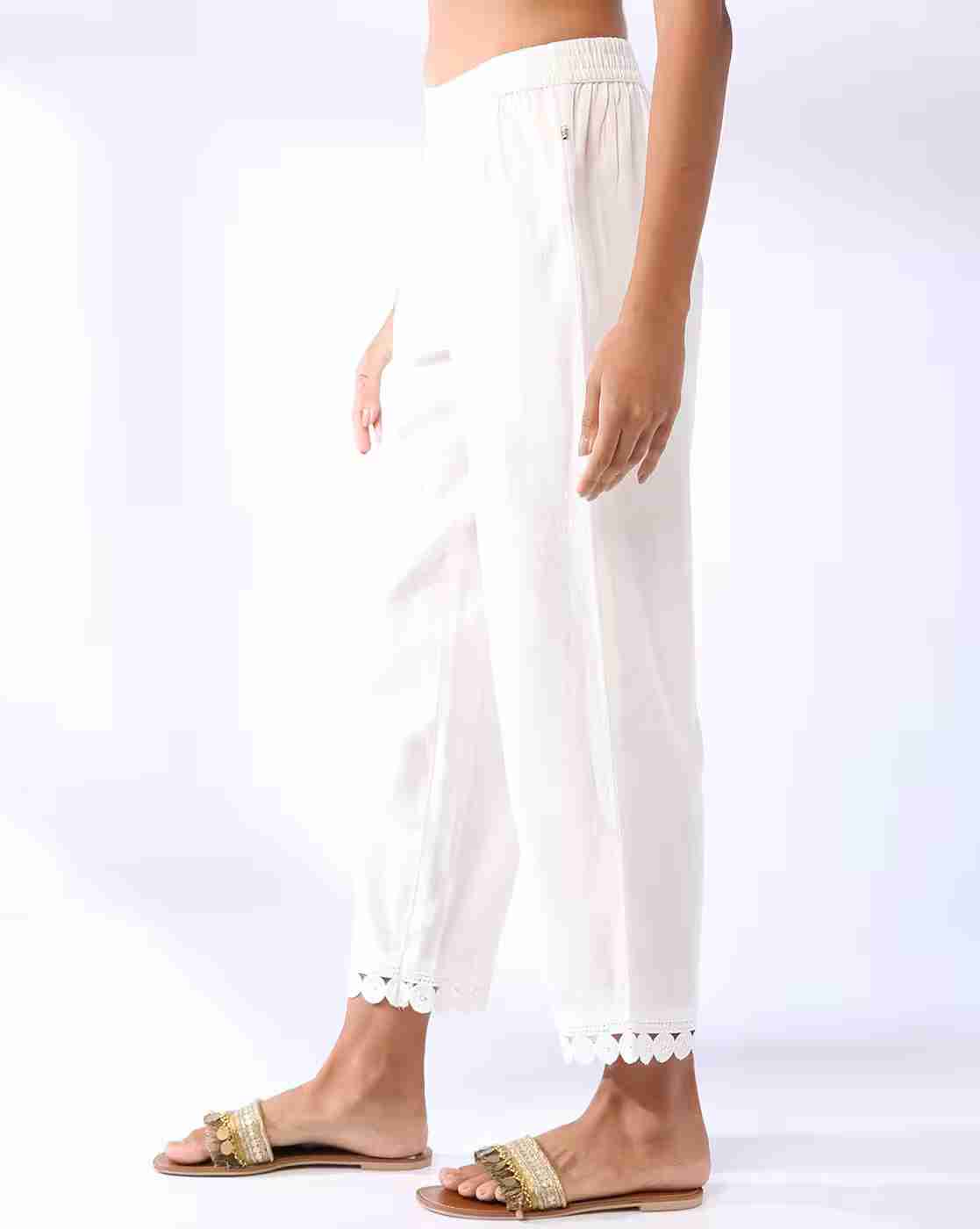 AVAASA MIX N' MATCH | Women Straight Pants with Insert Pockets|1
