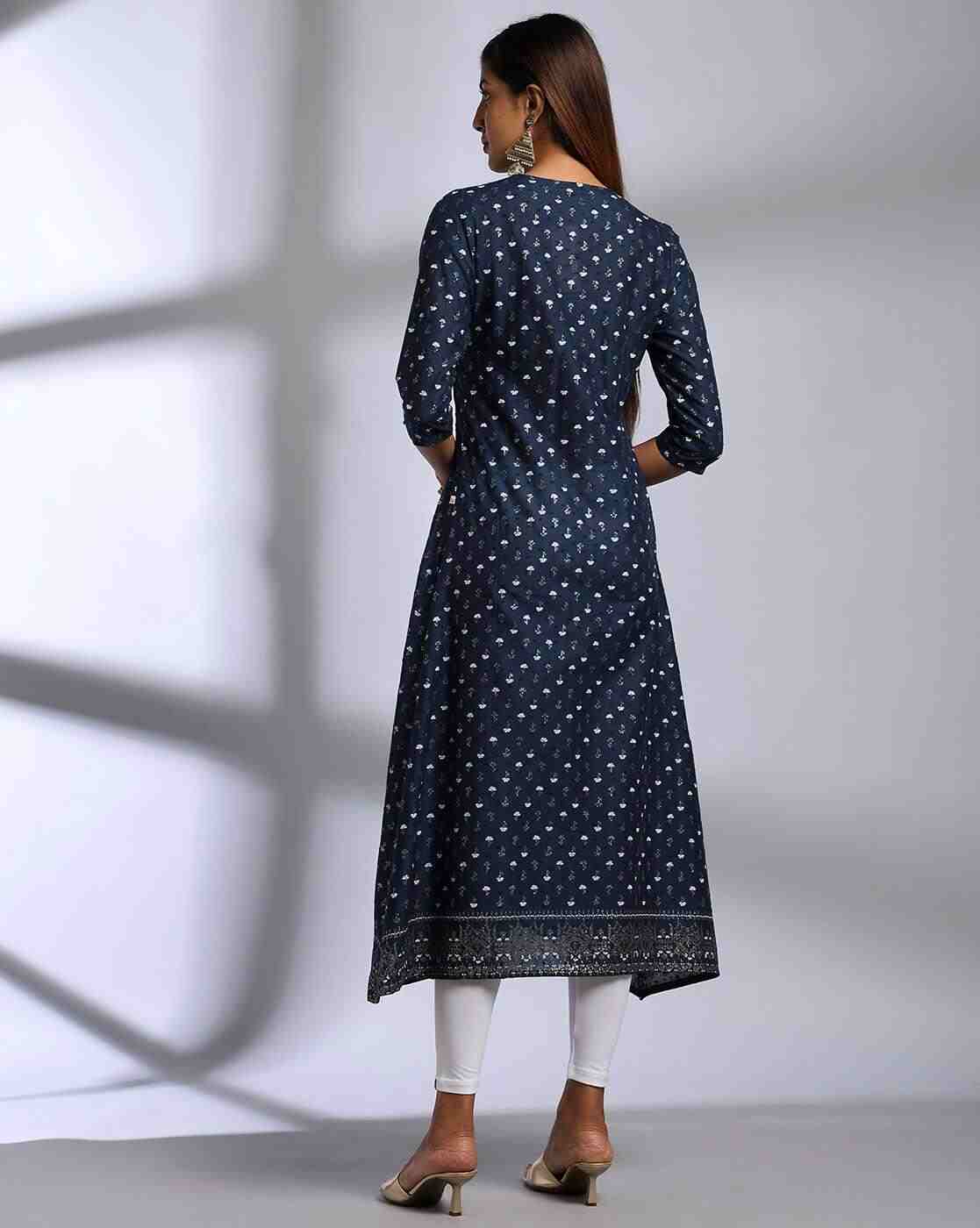 AVAASA MIX N' MATCH | Women Floral Print A-Line Kurta|2