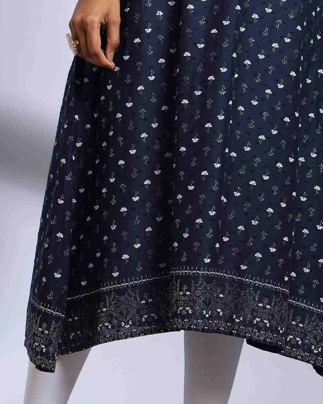 AVAASA MIX N' MATCH | Women Floral Print A-Line Kurta|4