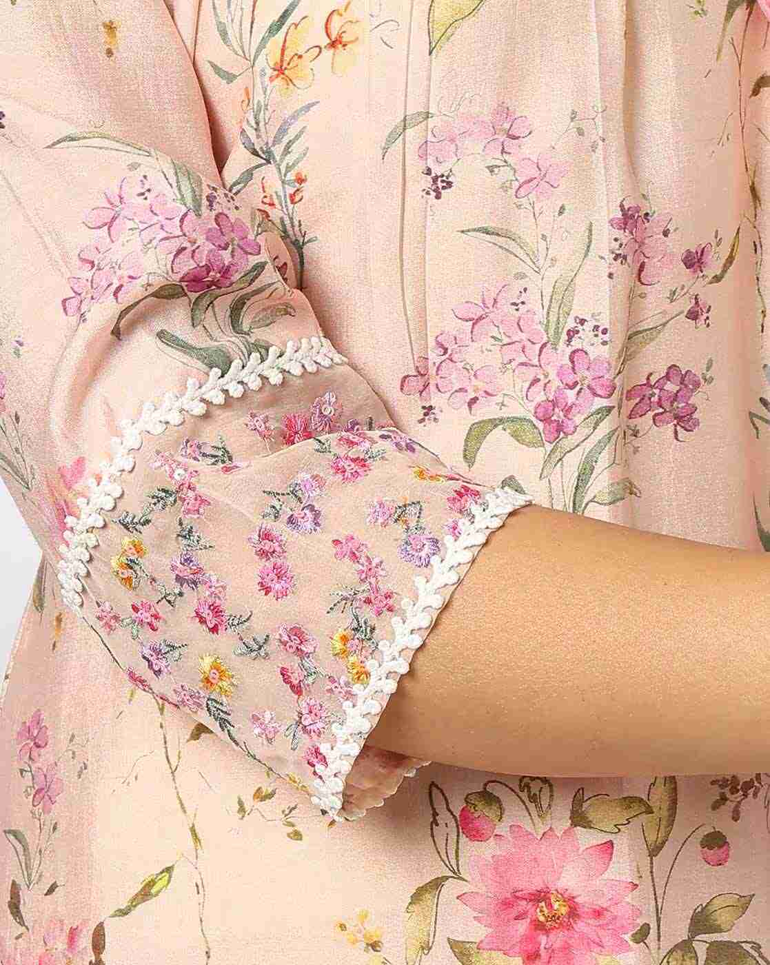 AVAASA MIX N' MATCH | Women Floral Print A-Line Kurta|4