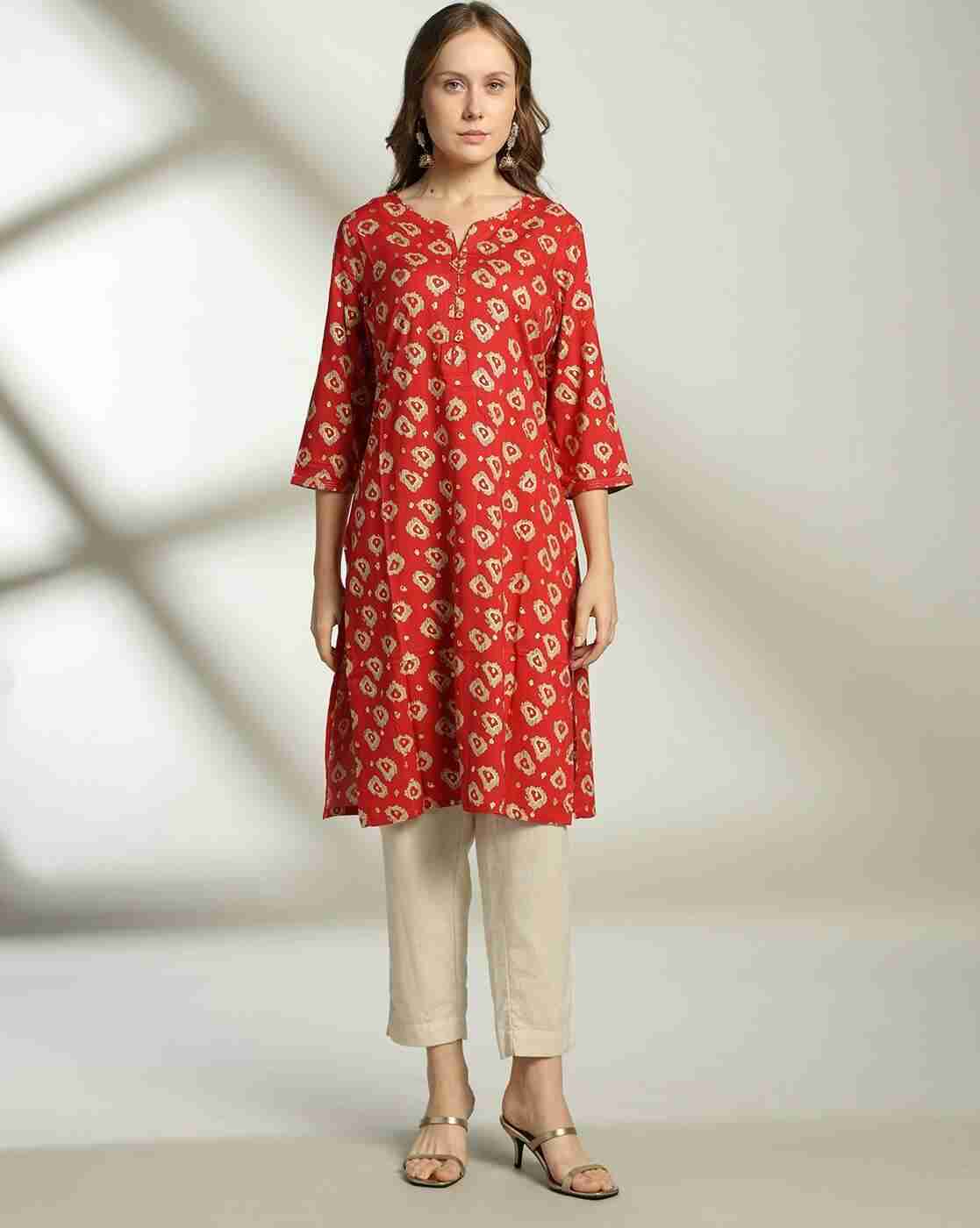 AVAASA MIX N' MATCH | Women Printed Straight Kurta|0