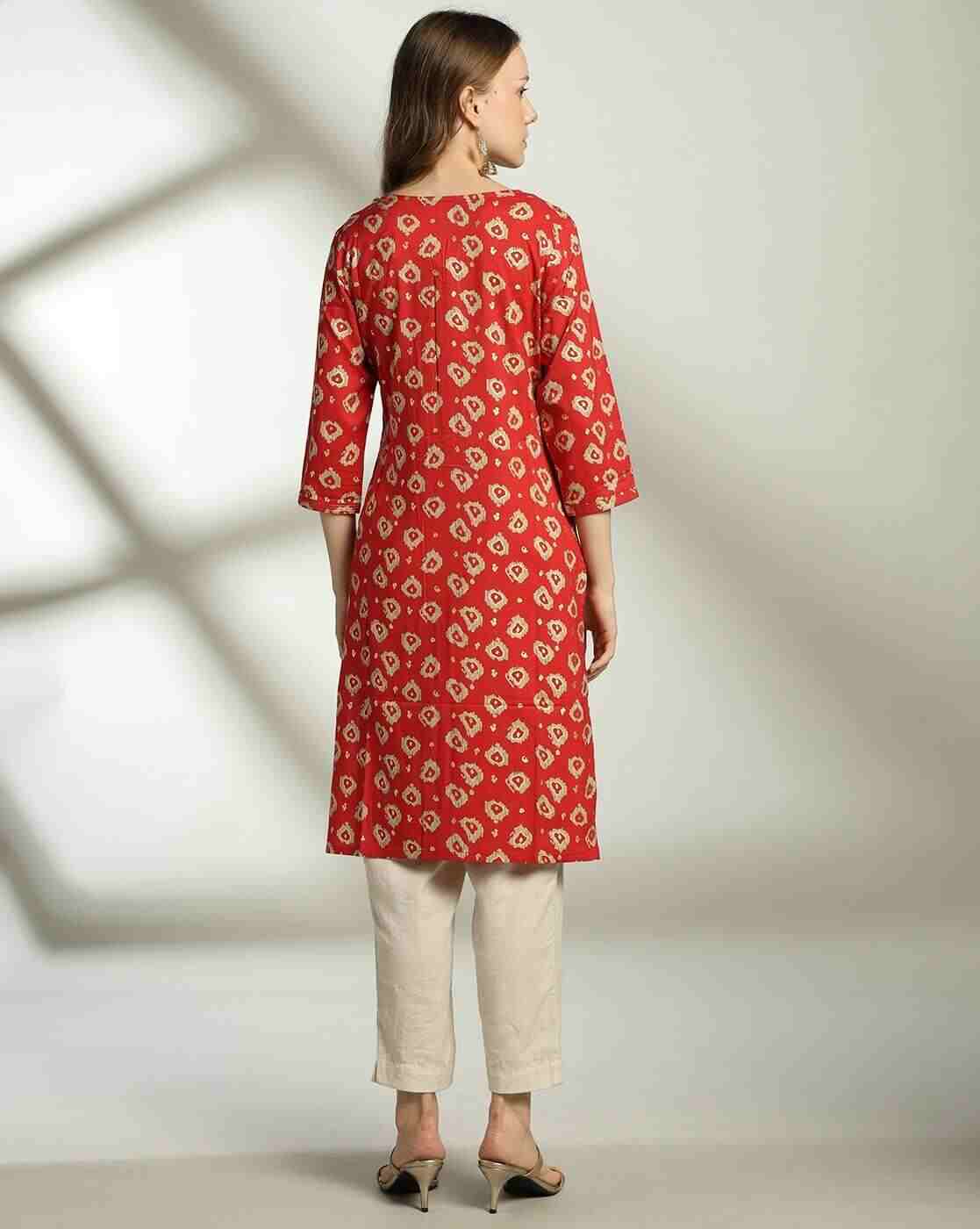 AVAASA MIX N' MATCH | Women Printed Straight Kurta|2