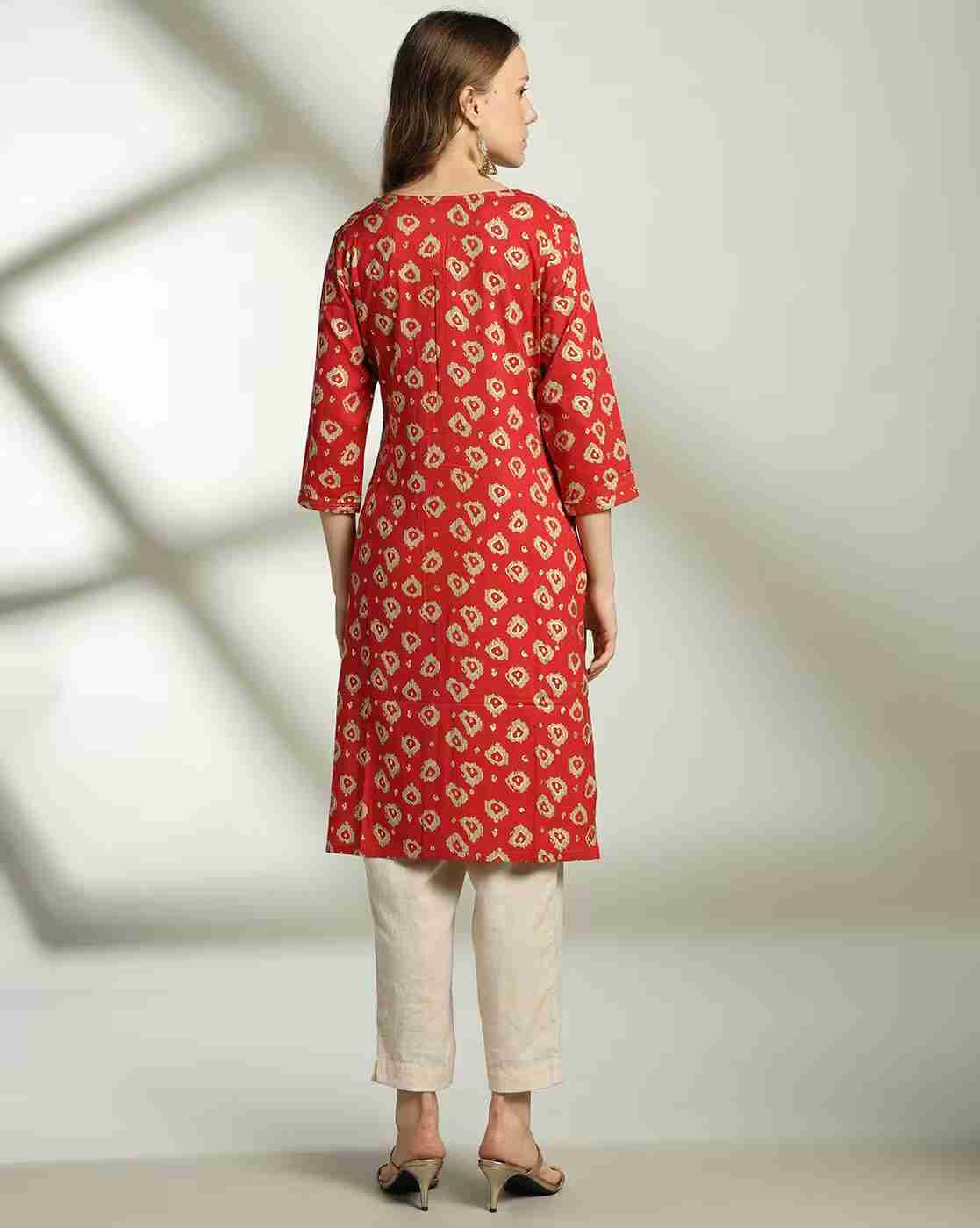 AVAASA MIX N' MATCH | Women Printed Straight Kurta|2