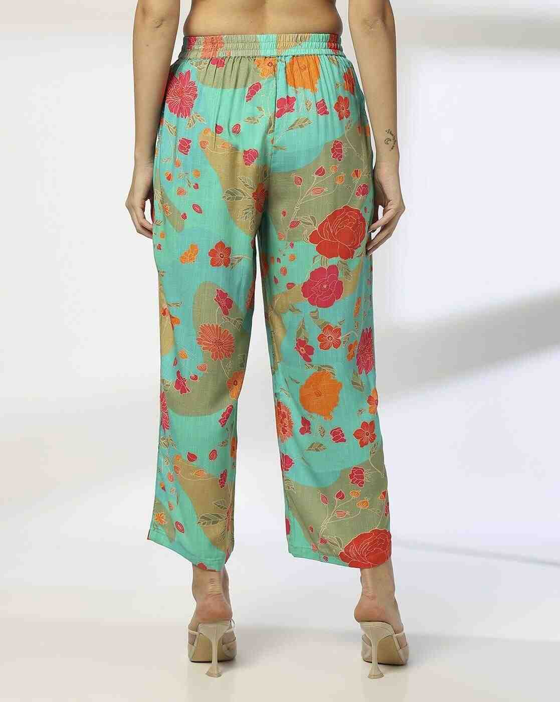AVAASA MIX N' MATCH | Women Floral Print Straight Pants|2