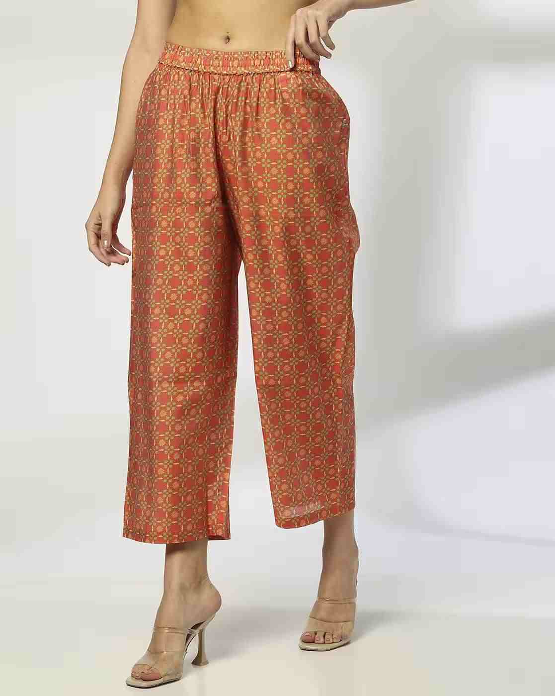 AVAASA MIX N' MATCH | Women Printed Straight Pants|0