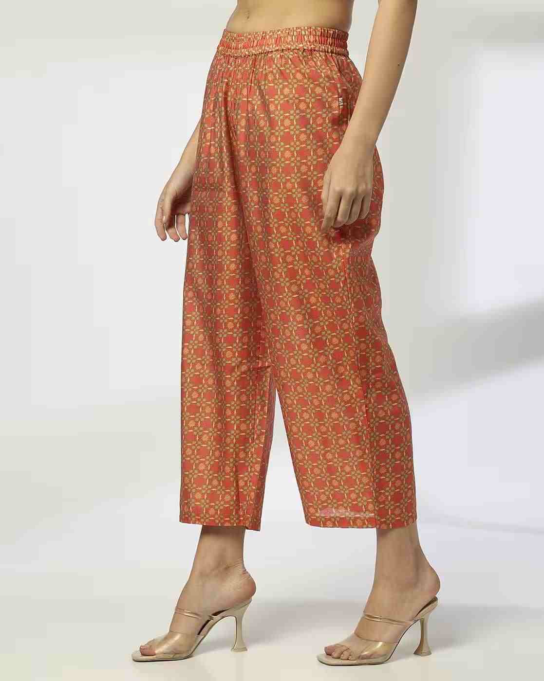AVAASA MIX N' MATCH | Women Printed Straight Pants|1