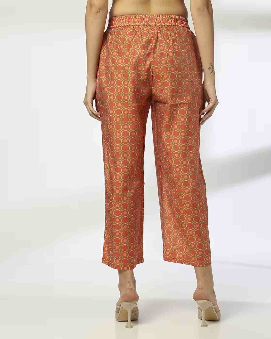 AVAASA MIX N' MATCH | Women Printed Straight Pants|2