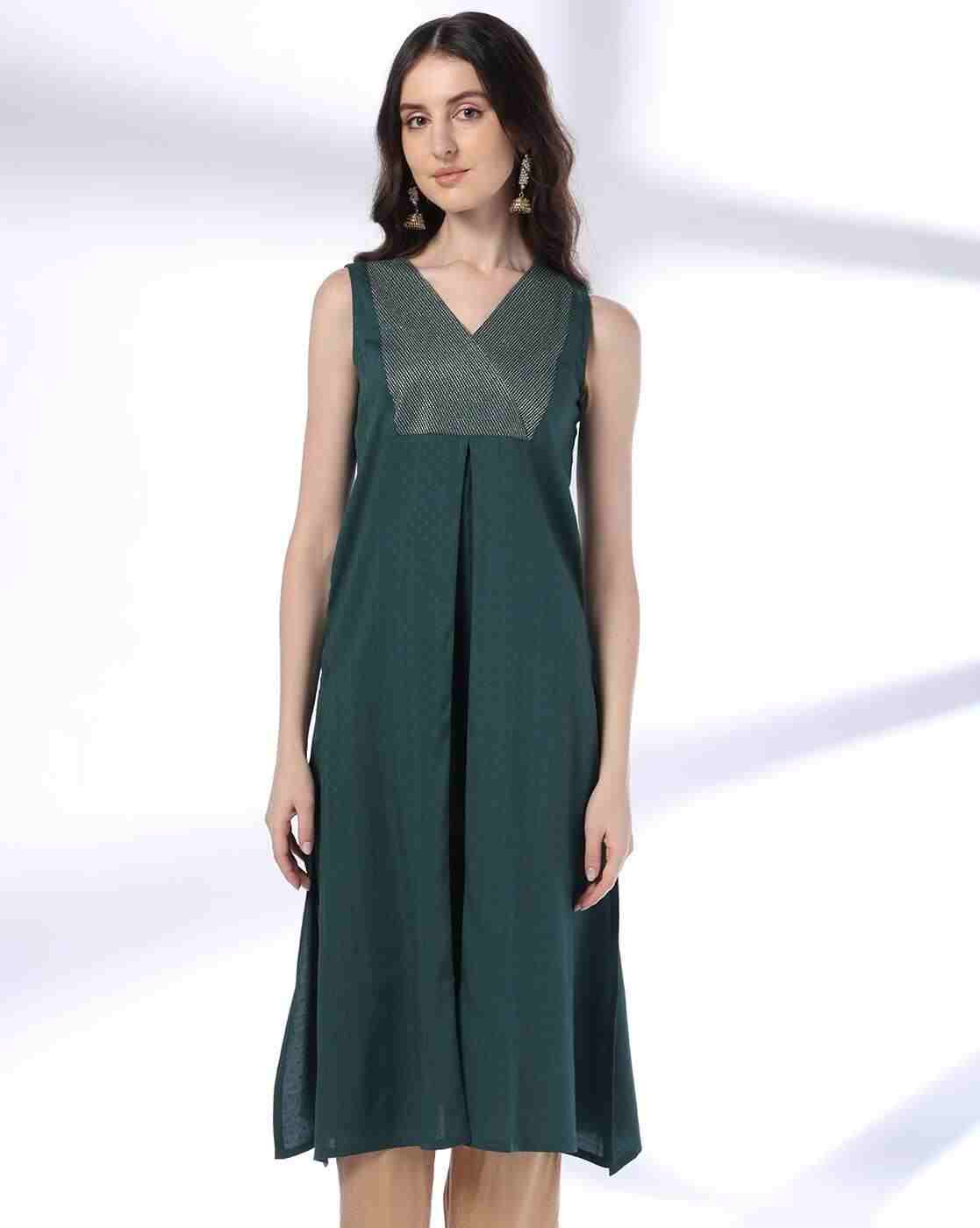AVAASA MIX N' MATCH | Women Swiss-Dot Straight Kurta|3