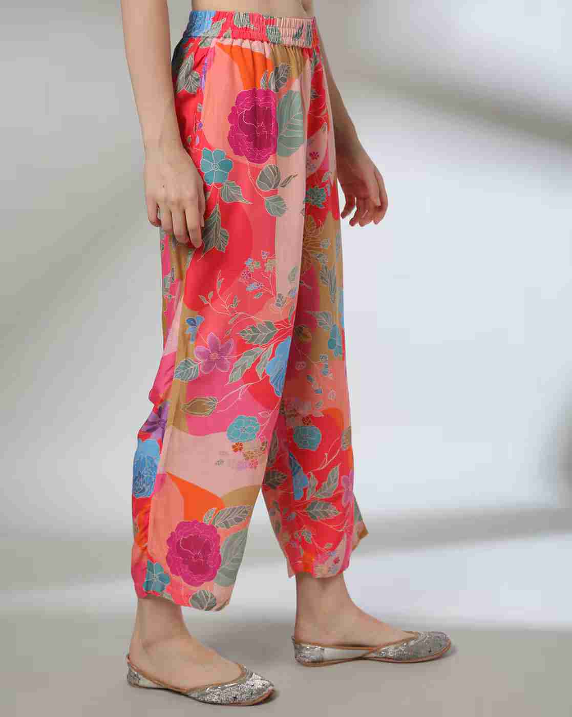 AVAASA MIX N' MATCH | Women Floral Print Palazzos|1