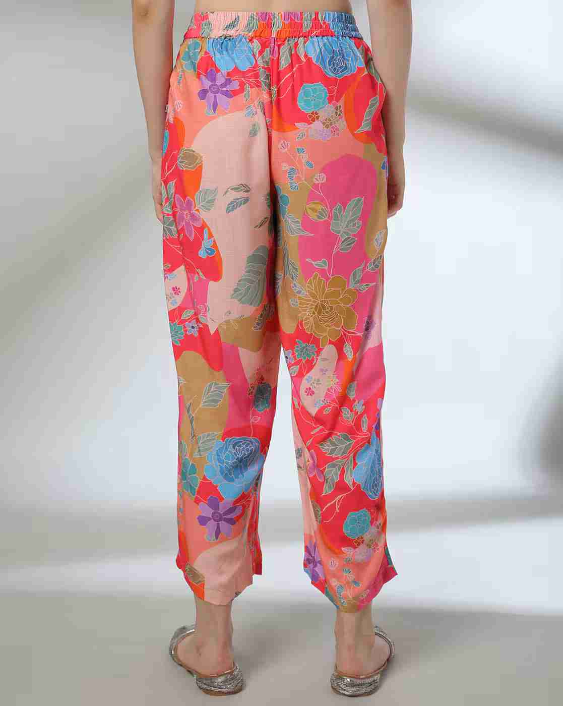 AVAASA MIX N' MATCH | Women Floral Print Palazzos|2