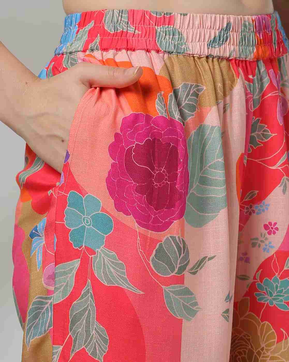 AVAASA MIX N' MATCH | Women Floral Print Palazzos|3
