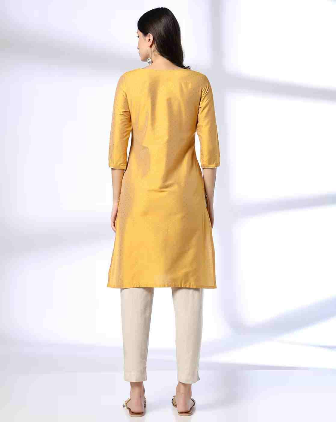 AVAASA MIX N' MATCH | Women Foil Print Straight Kurta|2