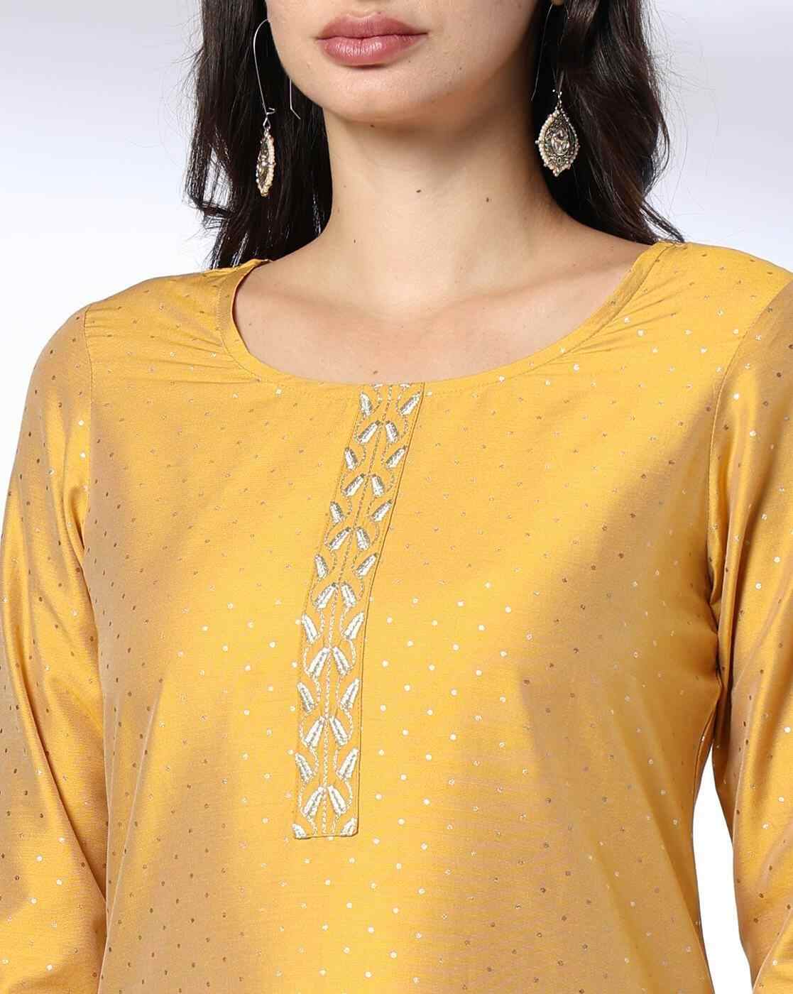 AVAASA MIX N' MATCH | Women Foil Print Straight Kurta|3