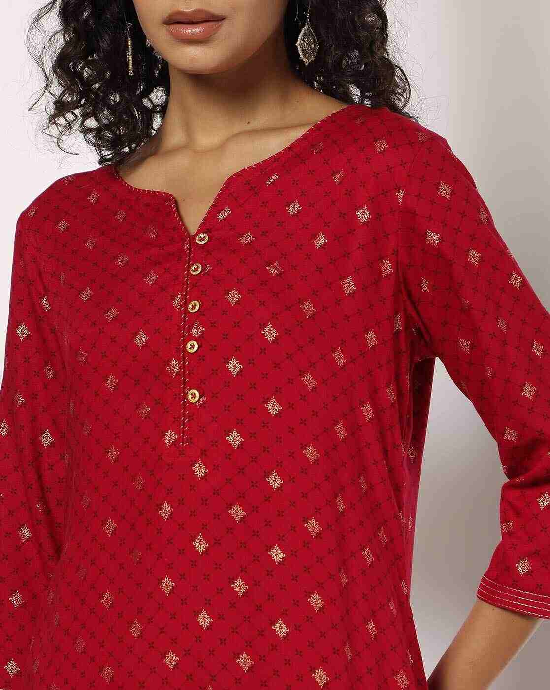 AVAASA MIX N' MATCH | Women Floral Print Straight Kurta & Pants Set|3
